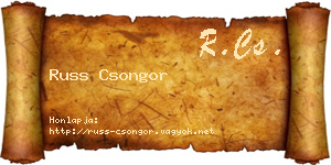 Russ Csongor névjegykártya